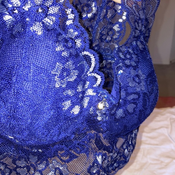 Bra size 32B blue lace NWOT - Picture 4 of 10